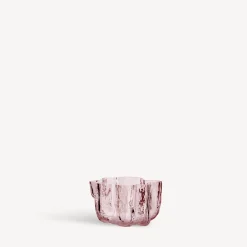 Crackle ljuslykta rosa 58mm