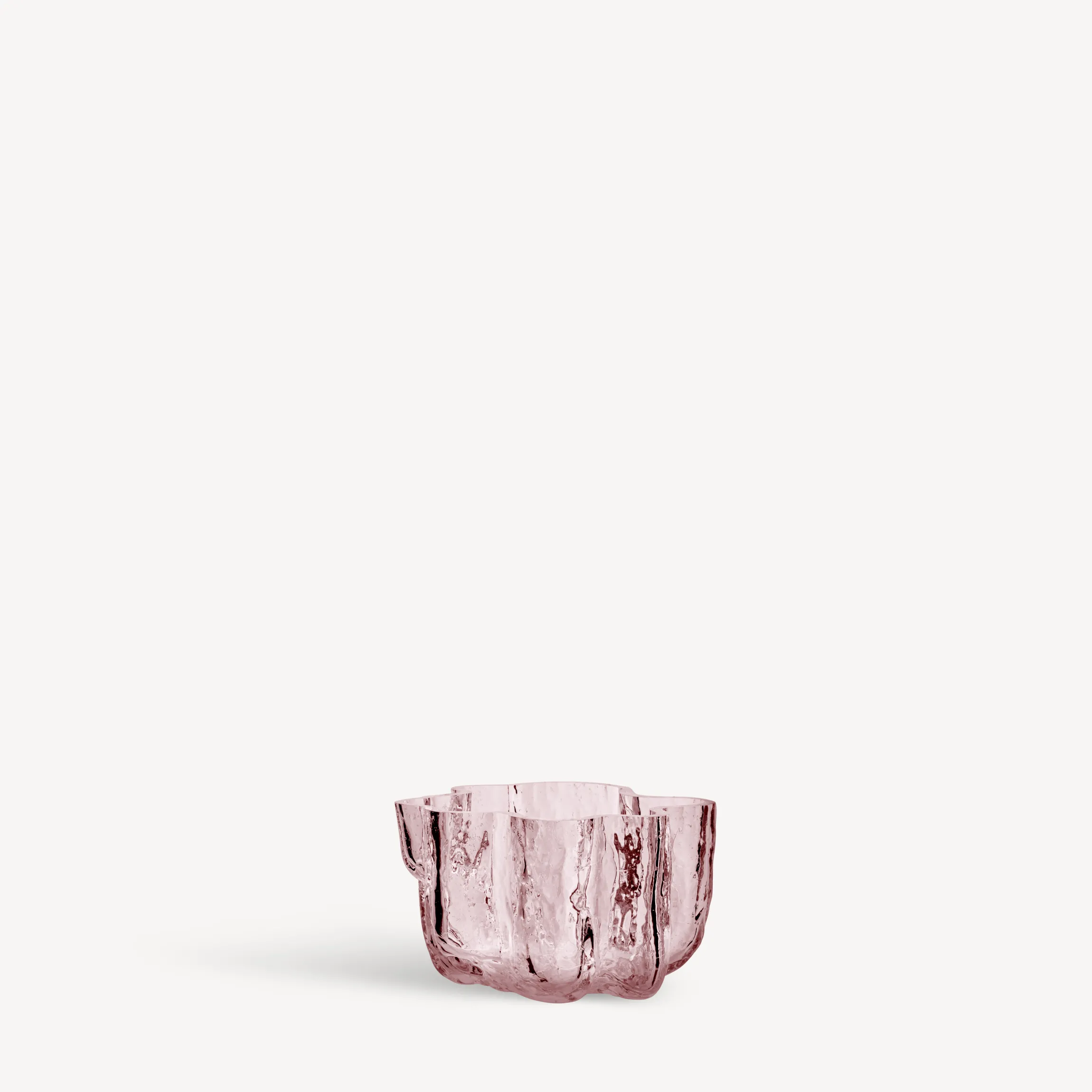 Crackle ljuslykta rosa 58mm