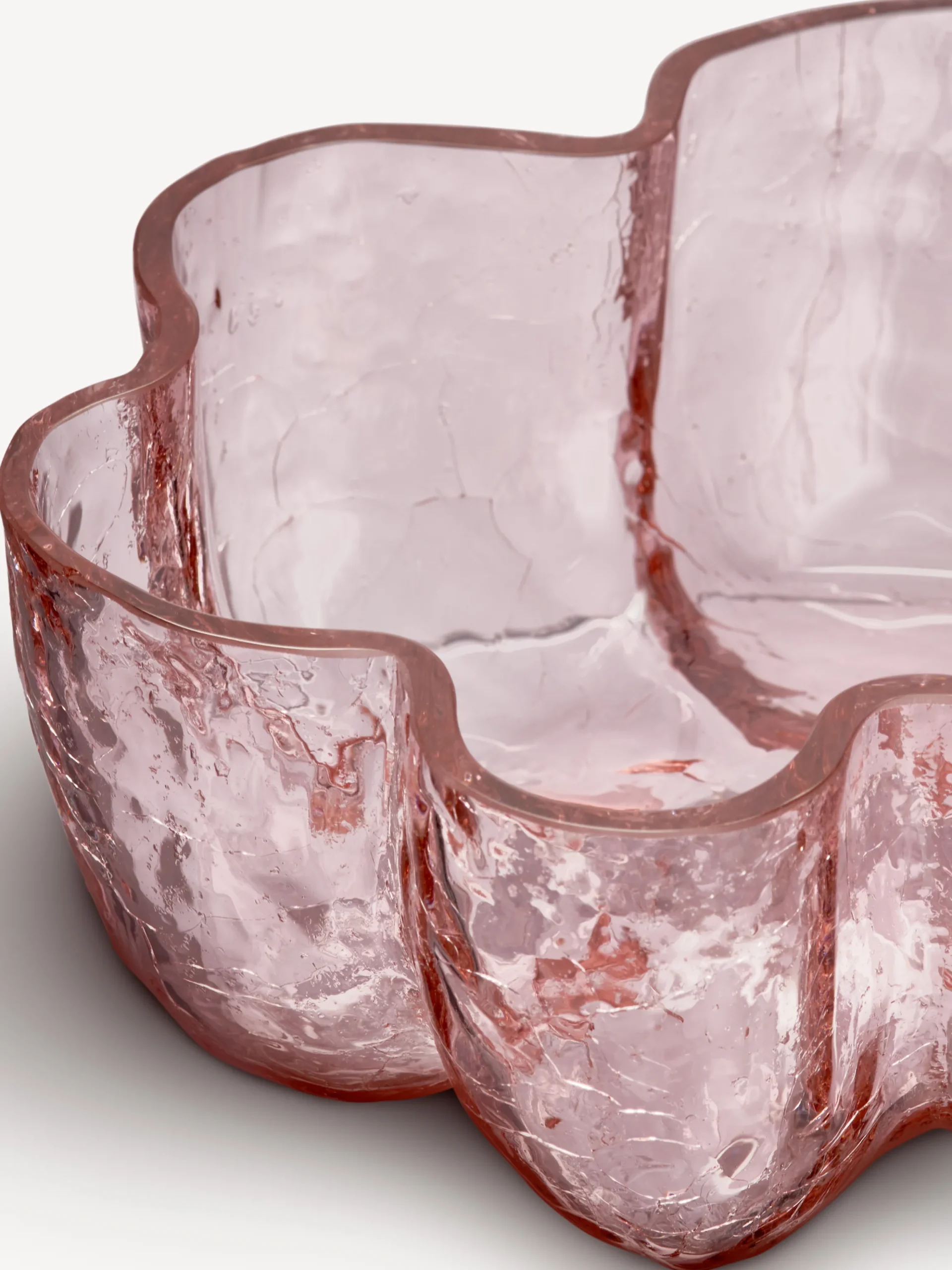 Crackle skål rosa 250mm