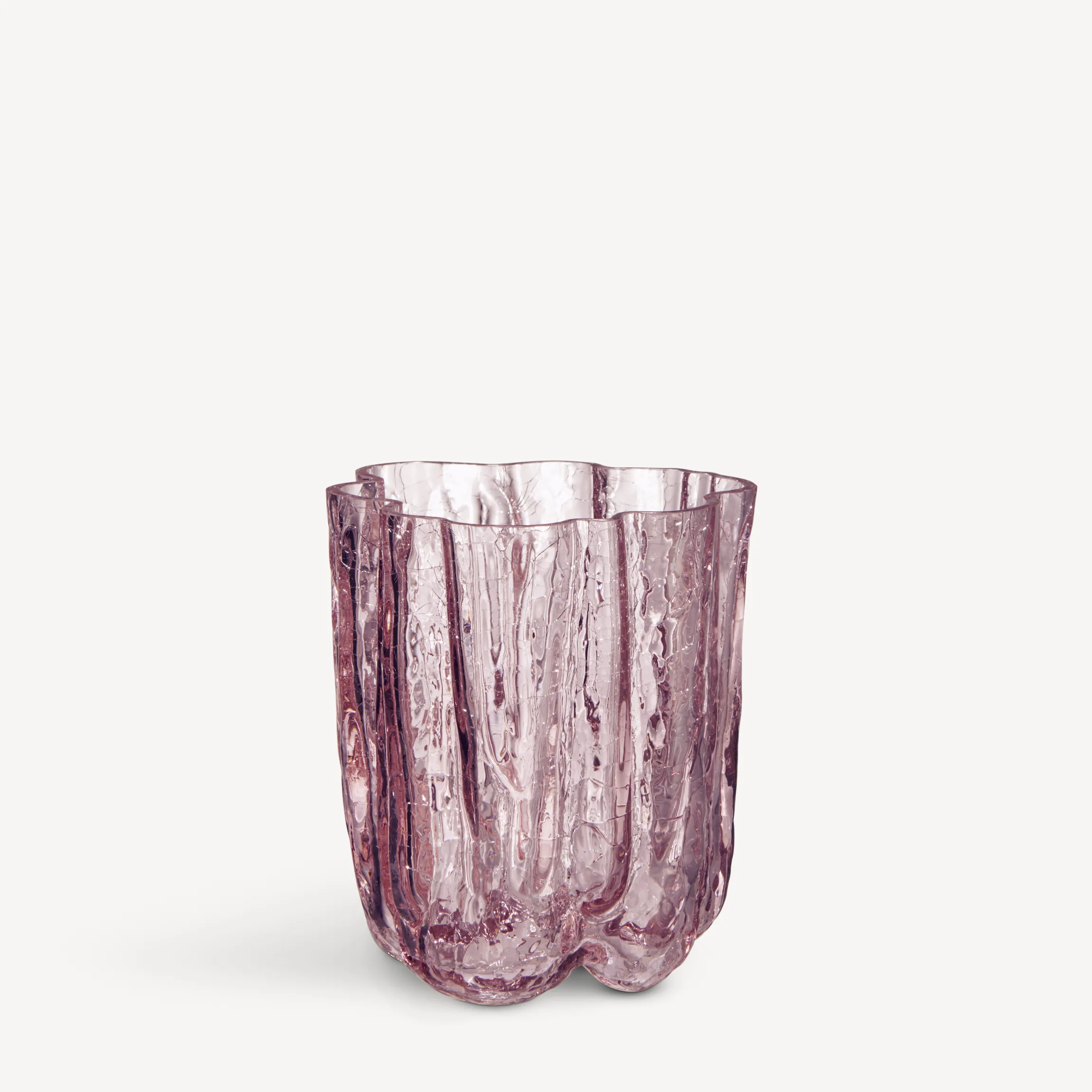 Crackle vas rosa 121mm
