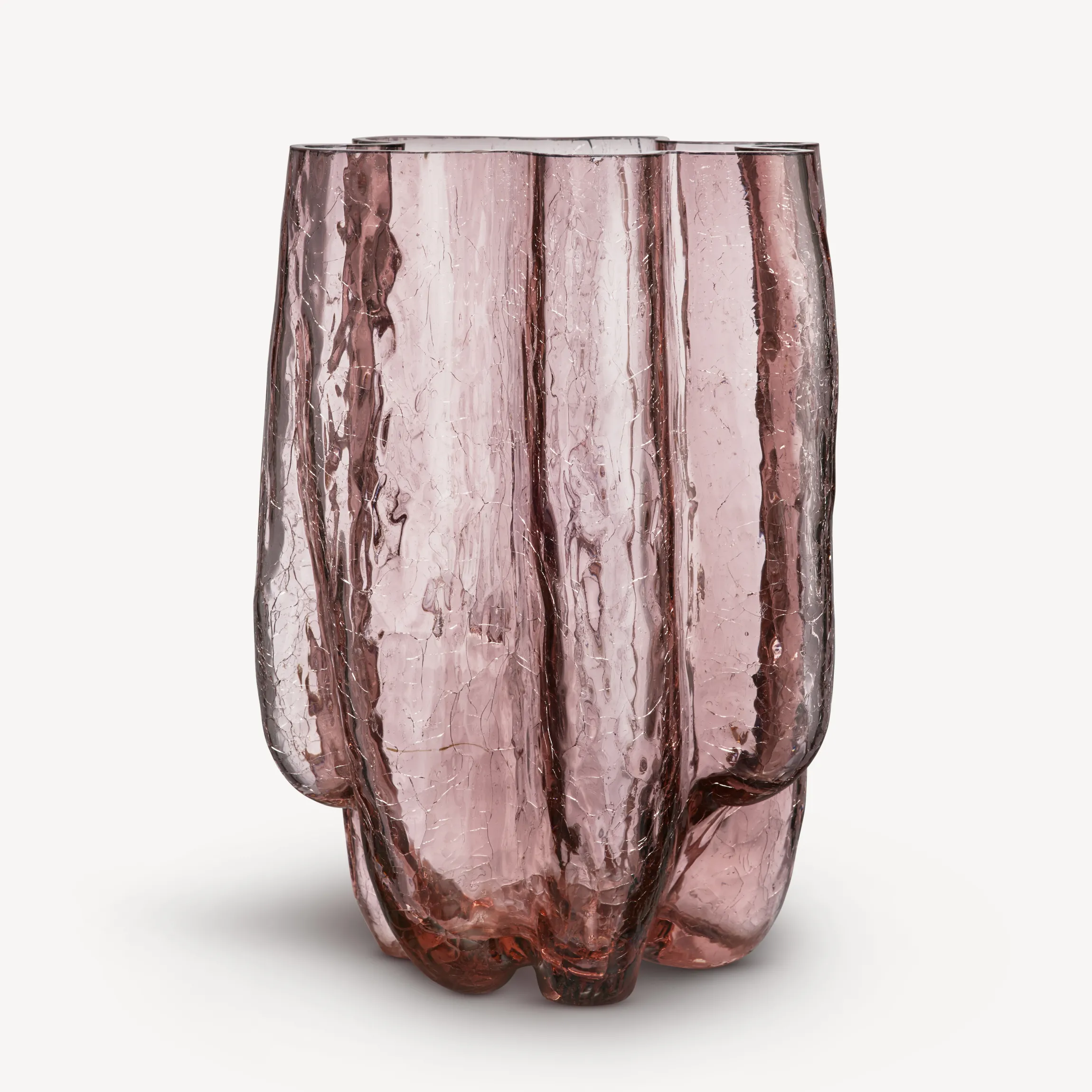 Crackle vas rosa 370mm