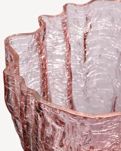 Crackle vas rosa 175mm