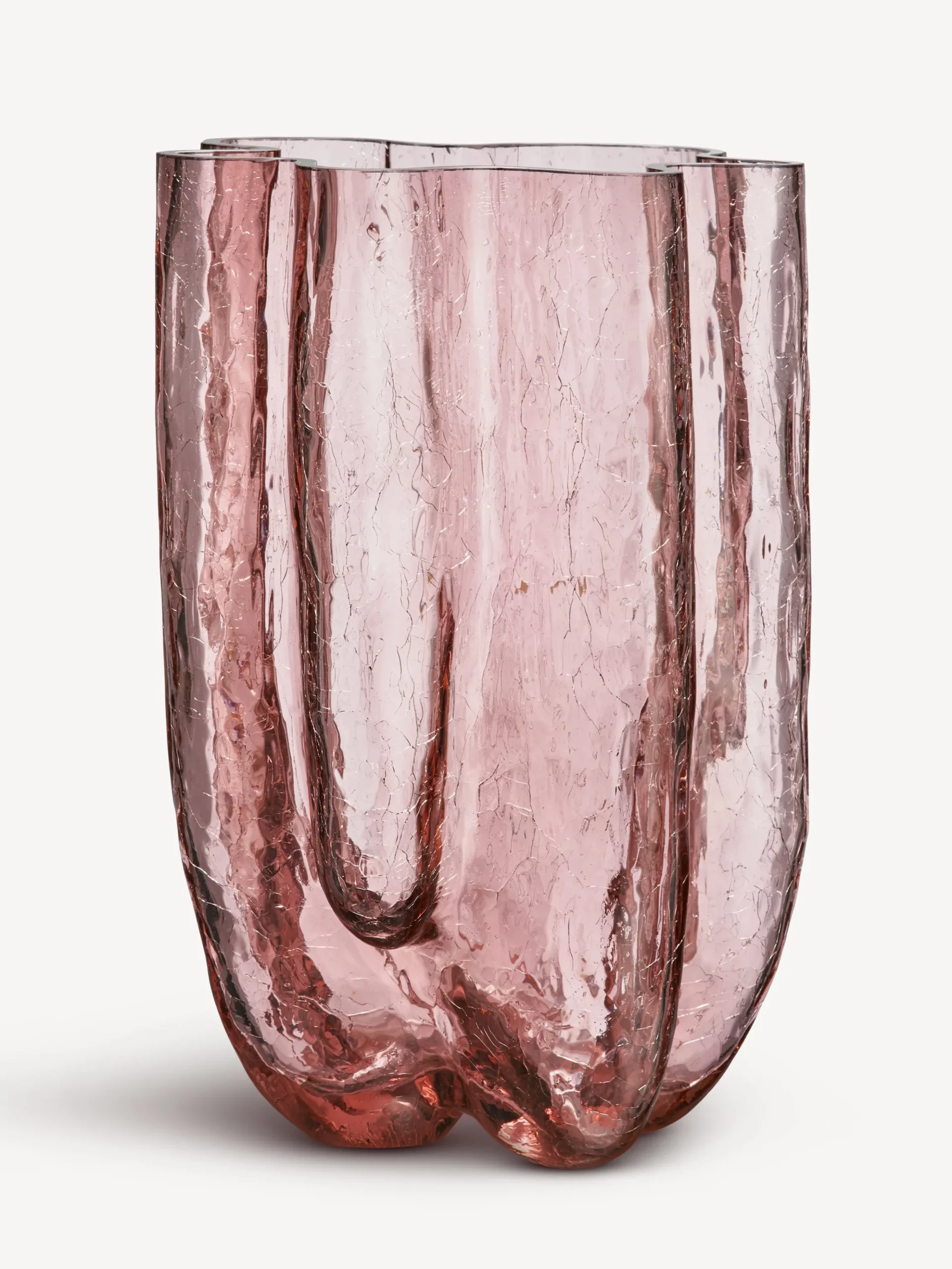 Crackle vas rosa 370mm