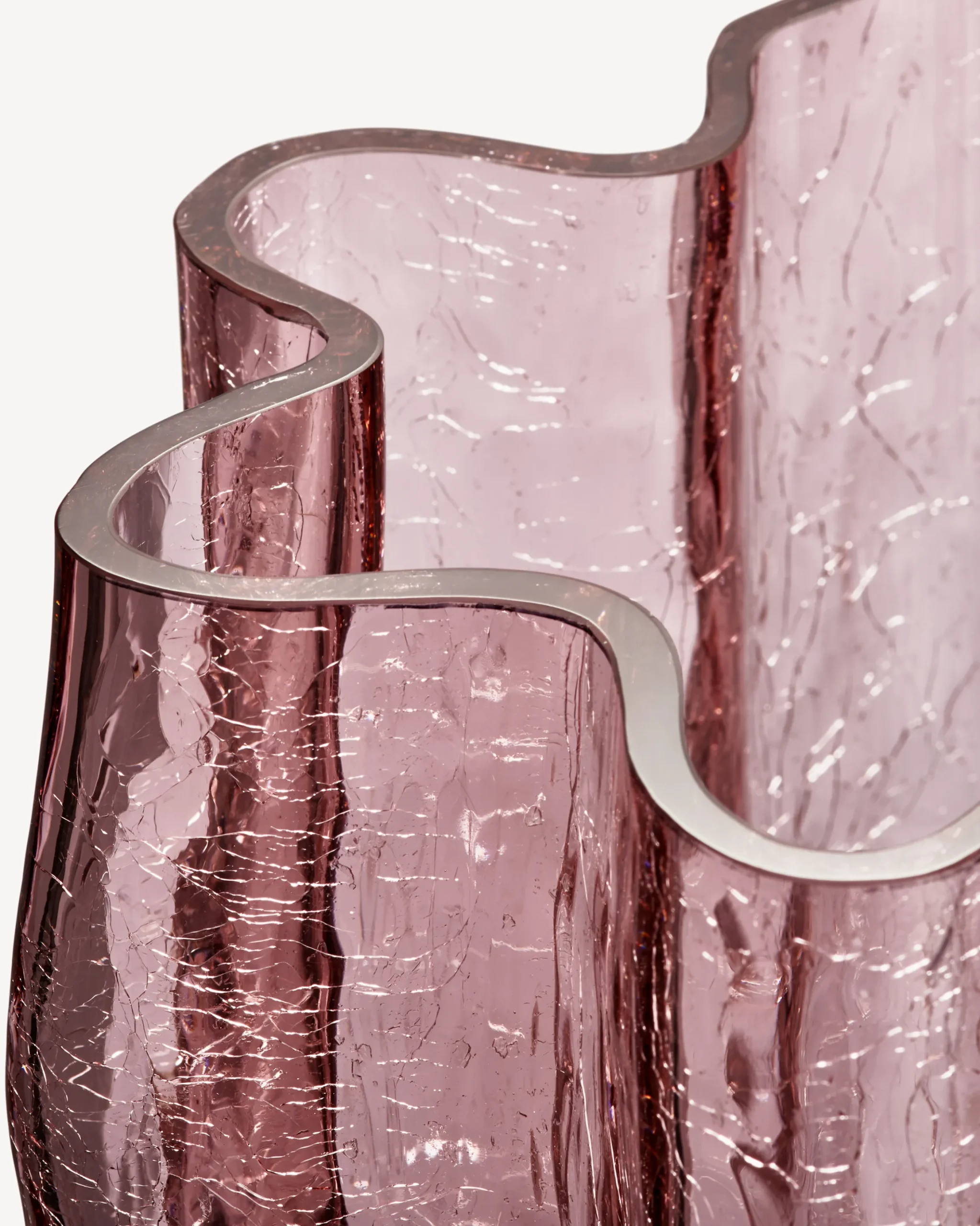 Crackle vas rosa 370mm
