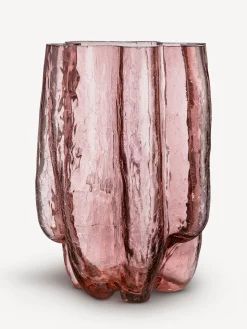 Crackle vas rosa 370mm