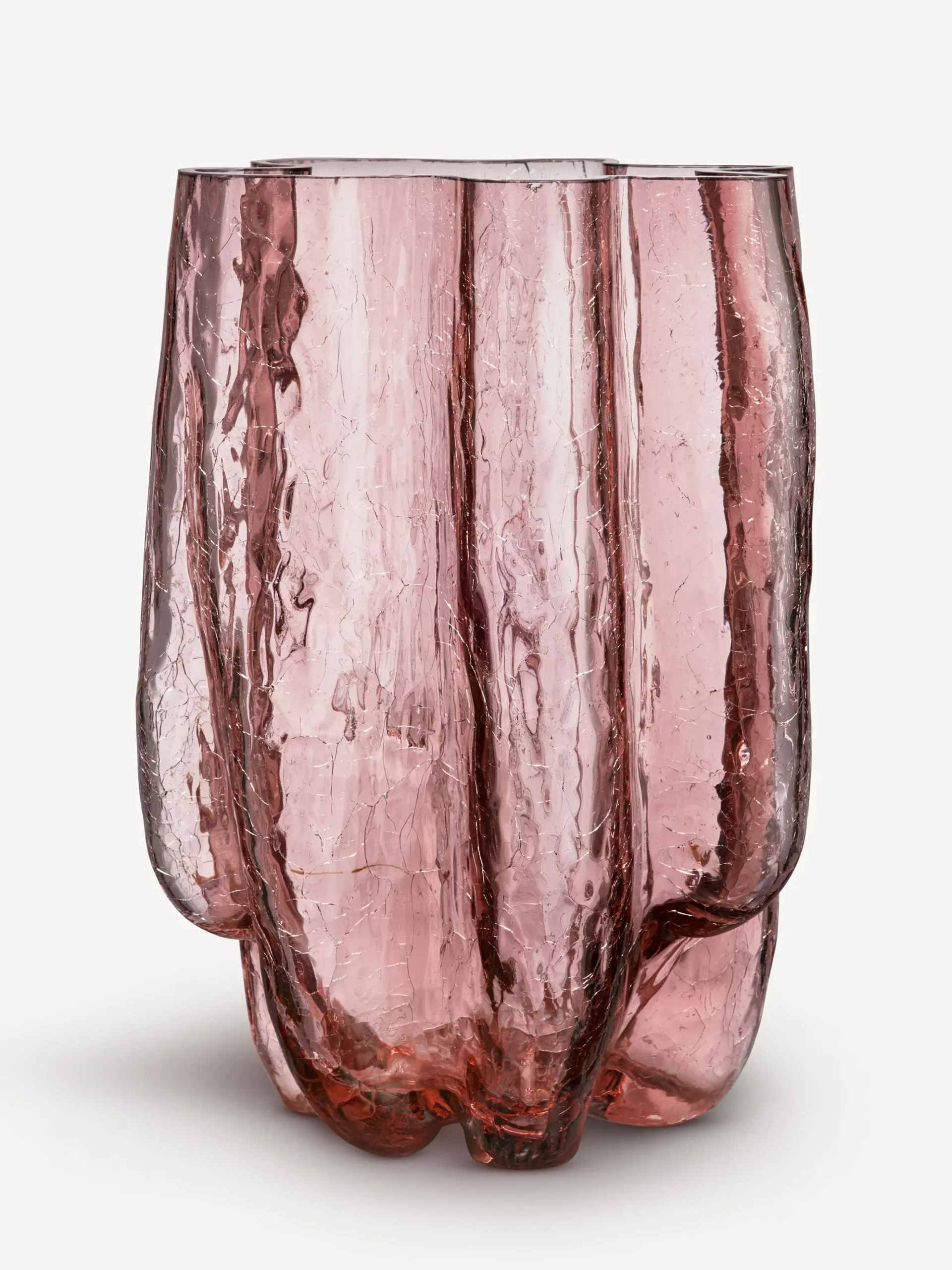 Crackle vas rosa 370mm