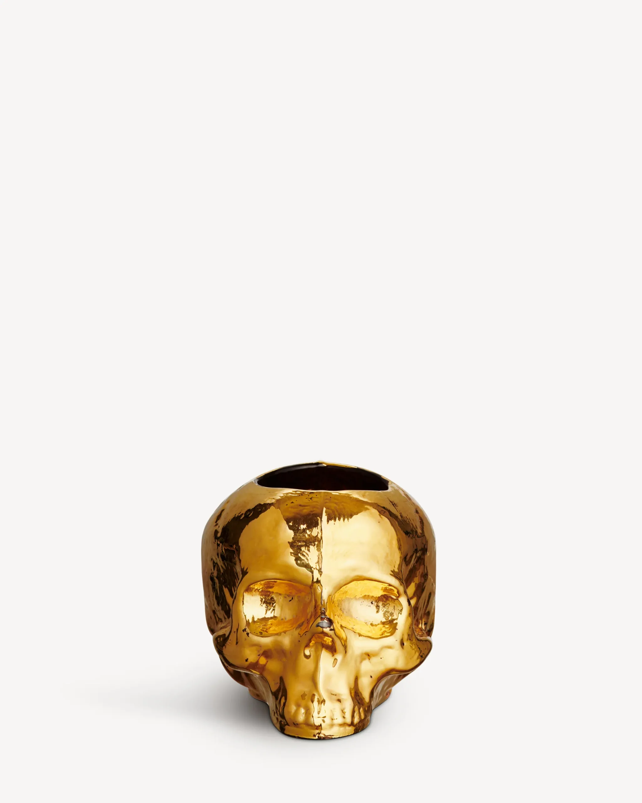 Still Life skull ljuslykta guld 85mm