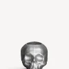 Still life skull ljuslykta silver 85mm
