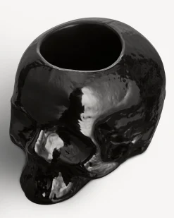 Still Life skull ljuslykta svart 85mm