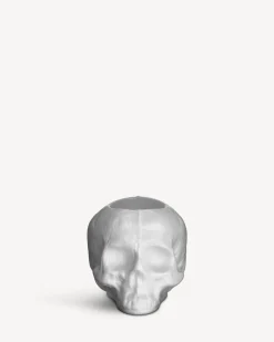 Still Life skull ljuslykta vit 85mm