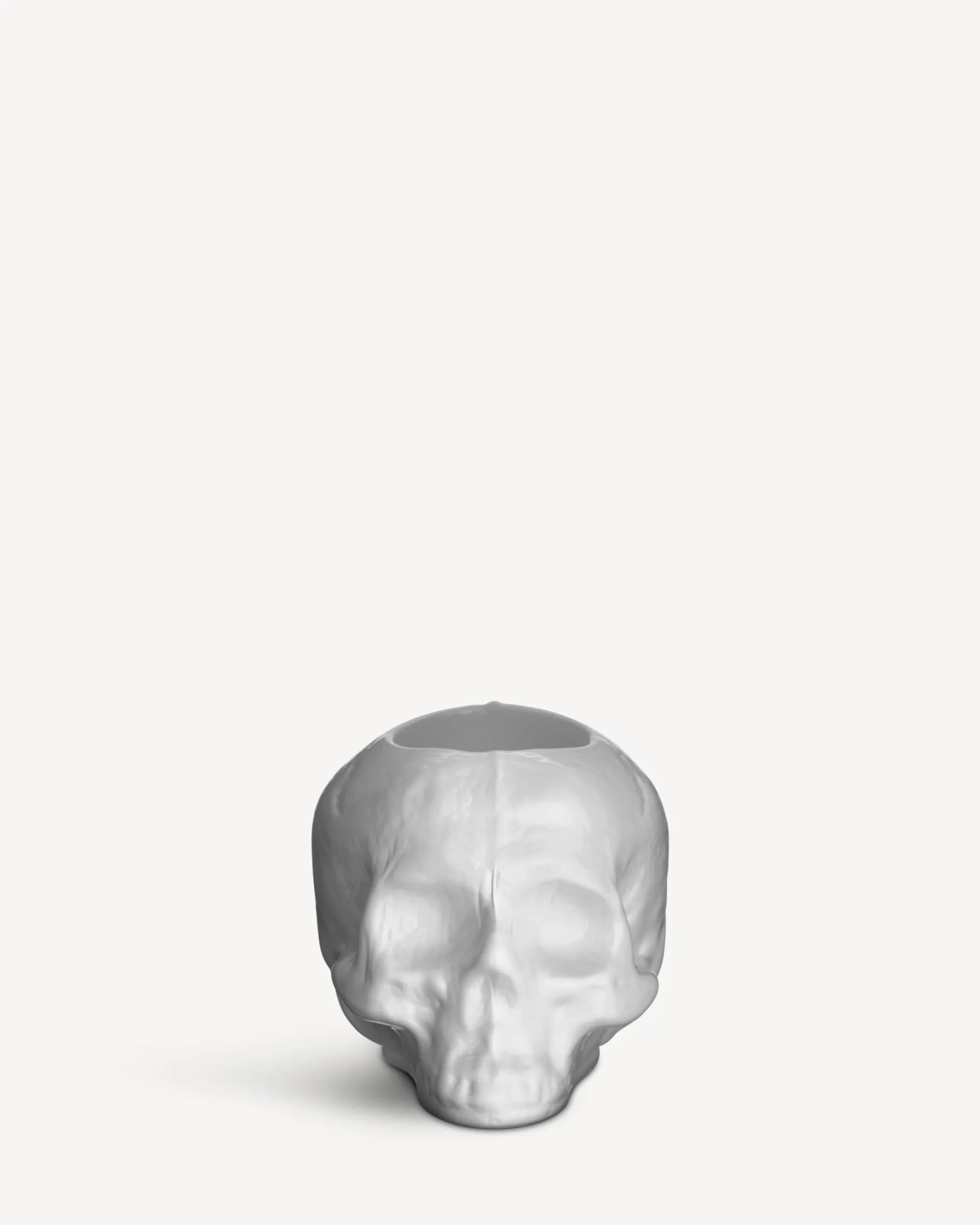 Still Life skull ljuslykta vit 85mm