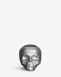 Still life skull ljuslykta silver 85mm