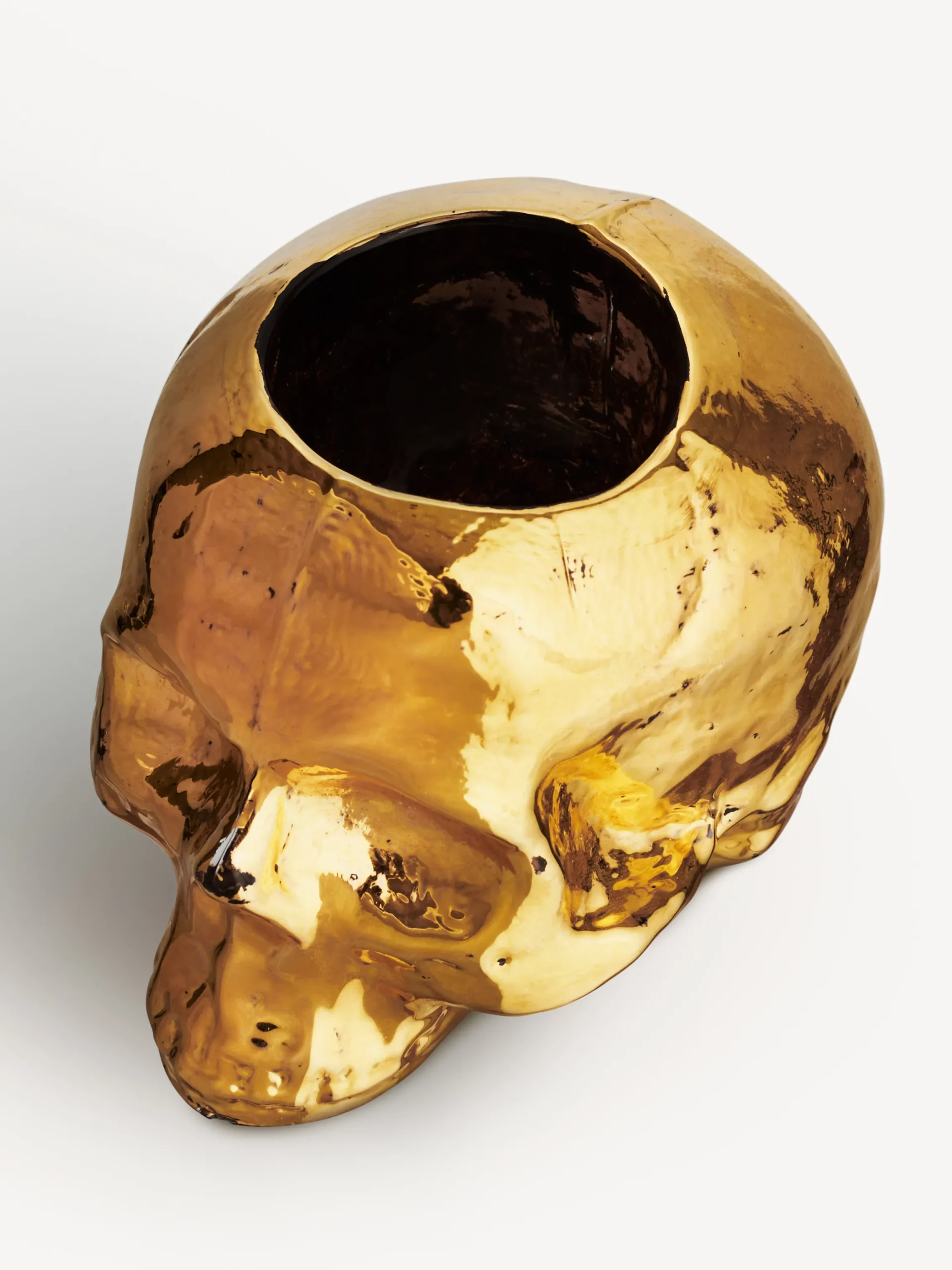 Still Life skull ljuslykta guld 85mm