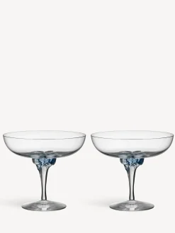Sugar dandy coupe champagneglas blå 32cl 2-pack